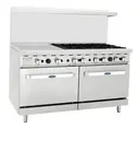 Atosa CookRite ATO-24G6B, 60-Inch 6 Burners Heavy Duty Gas Range with 24-Inch Left Griddle and 2 26.5-Inch Ovens (Discontinued)