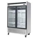 Atosa MCF8707GR Bottom Mount 2-Glass Door Refrigerator