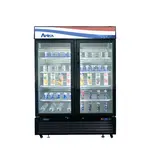 Atosa MCF8721ES Black Exterior Glass Double Door Merchandiser