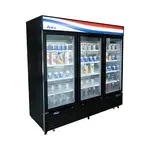 Atosa MCF8728GR Black Exterior Glass Triple Door Merchandiser