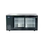 Atosa SBB69SGGRAUS2, 69-Inch Back Bar Cooler w/ Sliding Glass Door Shallow Depth (Black Exterior)