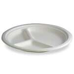 Berkley Square 1281001 10-Inch Bagasse 3-Compartment Plate, 500/CS