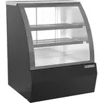 Beverage Air CDR3HC-1-B, 37-Inch Curved Glass Black Refrigerated Bakery/Deli Display Case