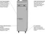 Beverage Air HR1HC-1S, 26-Inch 17.02 cu. ft. Top Mounted 1 Section Solid Door Reach-In Refrigerator