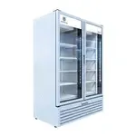 Beverage Air MT53-1W, 54.25-Inch White 2 Section Swing Refrigerated Glass Door Merchandiser