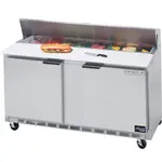 Beverage Air SPE60-08, 60-Inch Refrigerated Sandwich and Salad Prep Table, UL, cUL, UL-EPH, NSF
