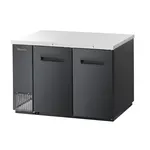 Blue Air BBB59-2B-HC, 59-inch 2 Solid Doors Black Back Bar and Beverage Cooler, 19.4 Cu. Ft.