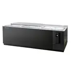 Blue Air BBC-95B-HC, 95-inch Black Horizontal Bottle Cooler with Sliding Top Lid, 31.3 Cu. Ft.