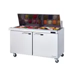 Blue Air BLMT60-HC, 60-inch 2 Swing Doors Refrigerated Mega Top Sandwich Prep Table, 16.5 Cu. Ft.