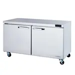 Blue Air BLUF60-HC, 60-inch 2 Swing Doors Undercounter Freezer, 16.7 Cu. Ft.