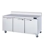 Blue Air BLUR72-WT-HC, 72-inch 3 Swing Doors Worktop Refrigerator, 20 Cu. Ft.