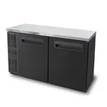 Blue Air BNB-60BT-HC, 60-inch 2 Solid Doors Black Narrow Back Bar and Beverage Cooler, 15.6 Cu. Ft.