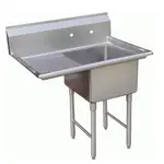 Blue Air ВЅ1-18-12-L, 18x18-inch 1-Compartment Stainless Steel Sink with Left Drainboard