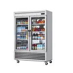 Blue Air ВЅR49G-HC, 54-inch 2 Glass Doors Bottom Mount Reach-In Refrigerator, 49 Cu. Ft.