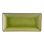 C.A.C. 666-13-G, 11.5x6.5-Inch Green Non-Glare Glaze Japanese Style Rectangular Stoneware Platter, DZ