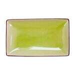 C.A.C. 666-33-G, 5-Inch Rectangular Non-Glare Glaze Green Platter, 3 DZ/CS