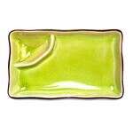 C.A.C. 666-77-G, 8x4-Inch Green Platter with Triangular Compartment, 2 DZ/CS