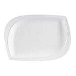 C.A.C. ASP-33, 8x5.75-Inch White Porcelain Aspen Tree Rectangular Platter, 2 DZ/CS