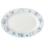 C.A.C. ATC-51, 15x10.25-Inch Atlantic Seashell Porcelain Platter, DZ