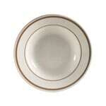 C.A.C. AZ-3, 10 Oz 9-Inch Arizona Brown Rim Soup Plate, 2 DZ/CS