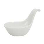 C.A.C. BH-104, 4x2.25x2.25-Inch 1 Oz Bone White Porcelain Mini Oval Dish with Handle, 3 DZ/CS
