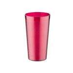 C.A.C. BVPT-12RD, 12 Oz Poly Pebble Textured Red Tumbler, DZ