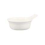 C.A.C. CAS-15, 15 Oz 7.5-Inch Bone White Stoneware Casserole with Handle, 2 DZ/CS