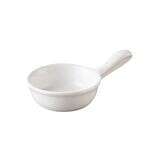 C.A.C. CAS-2-P, 0.5 Oz 4-Inch Bone White Stoneware Small Casserole with Handle, 4 DZ/CS