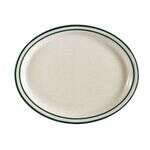 C.A.C. CES-14, #10 13.5-Inc Stoneware Emerald Oval Platter, DZ