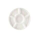 C.A.C. CMP-11, 11-Inch White Five Star Porcelain Compartment Tray, DZ