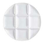 C.A.C. CMP-R12, 12-Inch White Porcelain 9 Compartment Round Tray, DZ