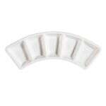 C.A.C. CN-5B10, 10-Inch White Porcelain 5 Section Dish, 2 DZ/CS