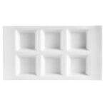 C.A.C. CN-6T10, 1 Oz 10.75-Inch White Porcelain 6 Compartment Tasting Tray, DZ