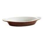 C.A.C. COA-15-BWN, 15 Oz 10.5-Inch Brown Porcelain Oval Welsh Dish, 3 DZ/CS