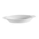 C.A.C. COA-25-P, 20 Oz 12-Inch White Porcelain Oval Welsh Dish, 2 DZ/CS