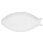 C.A.C. COL-F81, 26 Oz 18-Inch Bright White Porcelain Fish Platter, 6 PC/CS