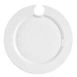 C.A.C. COL-P8, 9-Inch Round Party Plate with Wine Glass Hole, 2 DZ/CS