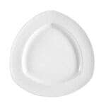 C.A.C. CPT-21, 12-Inch Super White Porcelain Triangular Plate, DZ