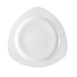 C.A.C. CPT-7, 7-Inch White Porcelain Triangular Plate, 3 DZ/CS