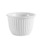 C.A.C. CST-8, 3.5-Inch 6 Oz Super White Porcelain Round Fluted Custard Cup, 3 DZ/CS