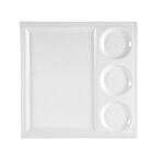 C.A.C. CTY-21, 12-Inch White Porcelain Citysquare Square Contemporary Tray, DZ