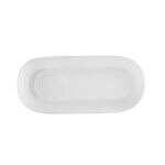 C.A.C. CTY-88, 12-Inch Porcelain Citysquare Oval Breakfast Platte, 2 DZ/CS