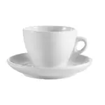 C.A.C. E-11, 11 Oz White Porcelain Cup with 6.5-Inch Saucer, 24-Set/CS