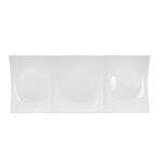 C.A.C. F-P3, 11.5x5.5-Inch Porcelain 3 Section Platter, 2 DZ/CS