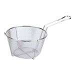 C.A.C. FBR8-009, 9.5-inch Nickel-Plated Metal Round Fry Basket 1/8-inch Mesh