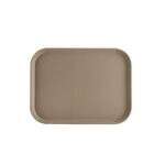 C.A.C. FGTD-1216BN, 12x16-inch Rectangular Fiberglass Brown Tray