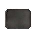 C.A.C. FGTD-1418BK, 14x18-inch Rectangular Fiberglass Black Tray