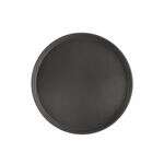 C.A.C. FGTR-16BK, 16-inch Round Fiberglass Black Tray