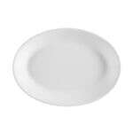 C.A.C. FR-14, 12.5-Inch White Stoneware Franklin Oval Platter, DZ