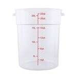 C.A.C. FS1P-22C, 22 Qt Polycarbonate Clear Round Food Storage Container